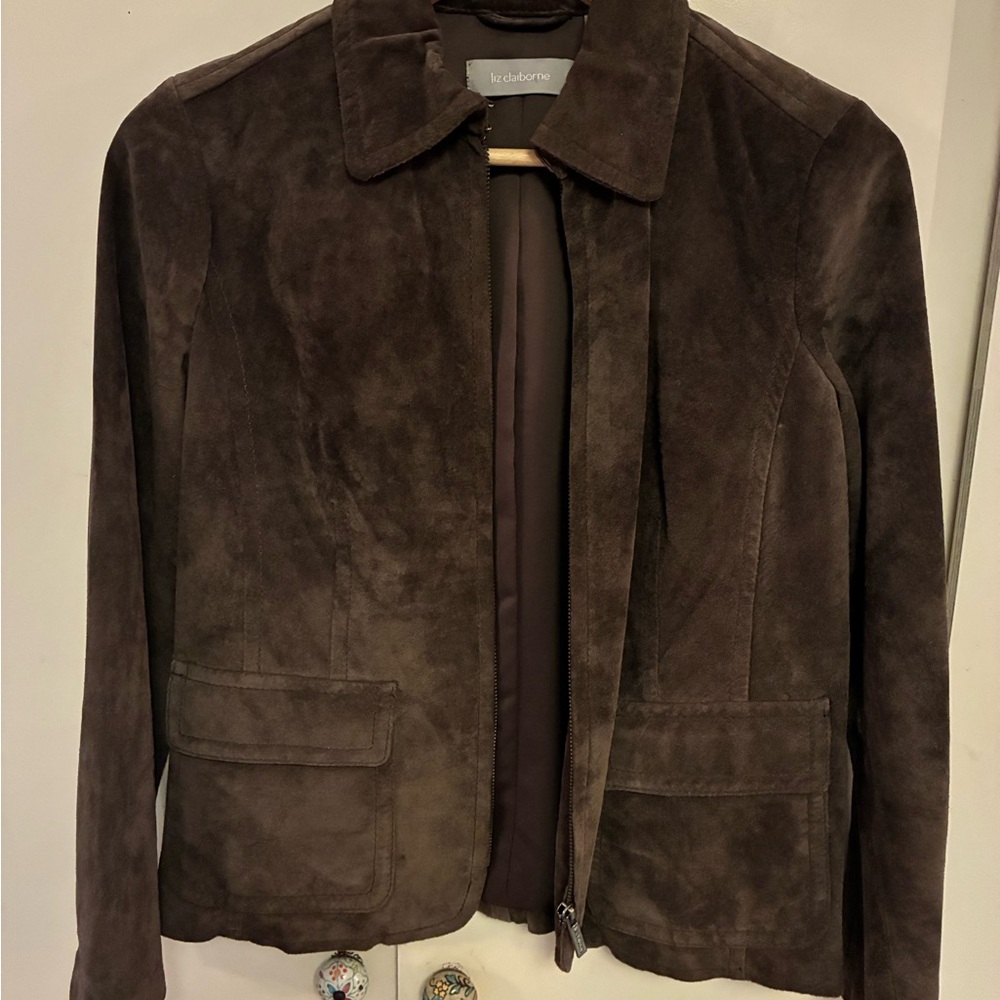 Liz Claiborne Brown Suede Blazer